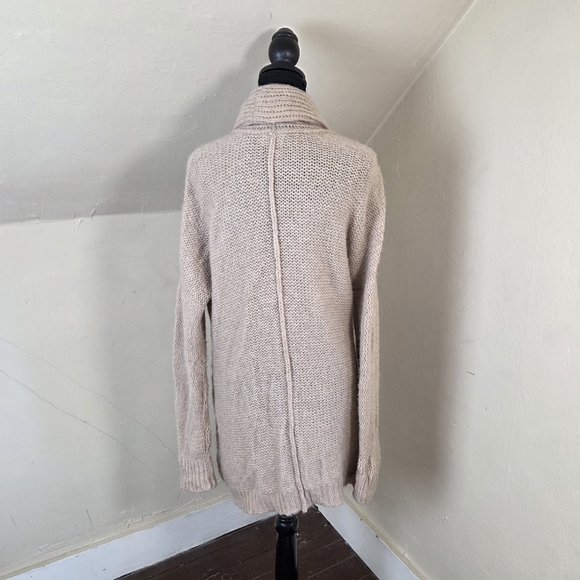 Holistia Alpaca Blend Tan Duster Cardigan with Pockets Women’s Size M - Picture 3 of 10